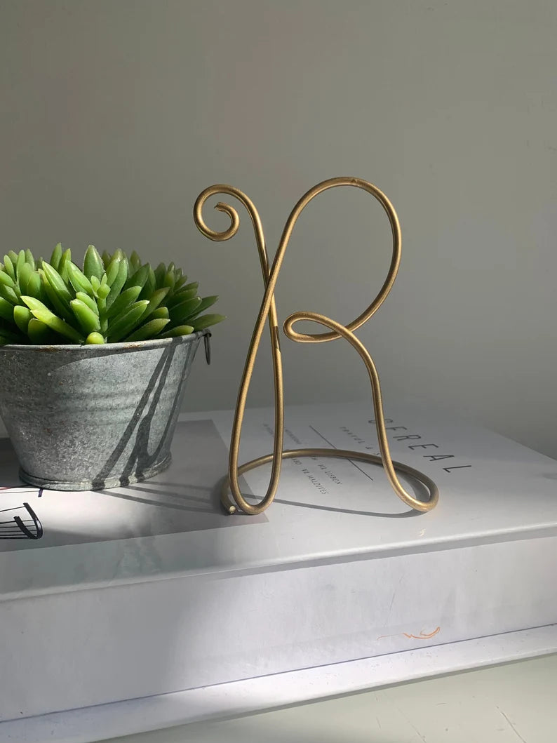 Custom Wire Art Letter, Shelf Decor, Personalized Metal Letter, Wedding Decor, Gold Home Decor, Home Sign Decor, 3D Letter, Unique Gift